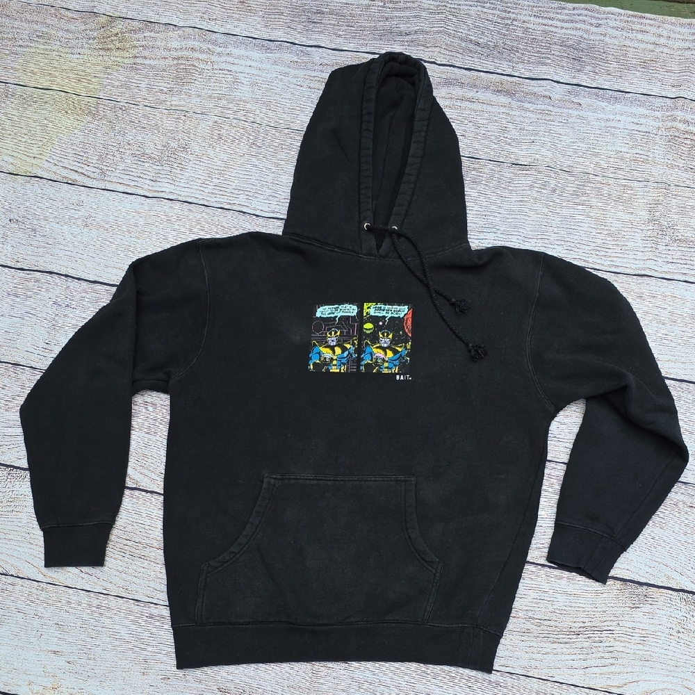 Marvel BAIT Black Pullover Hoodie Thanos Avengers Medium